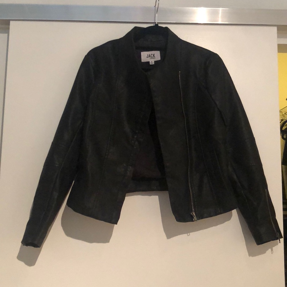 NWT BB Dakota black vegan leather jacket size S